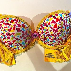 Joe Boxer Heart push up Bra with Lace